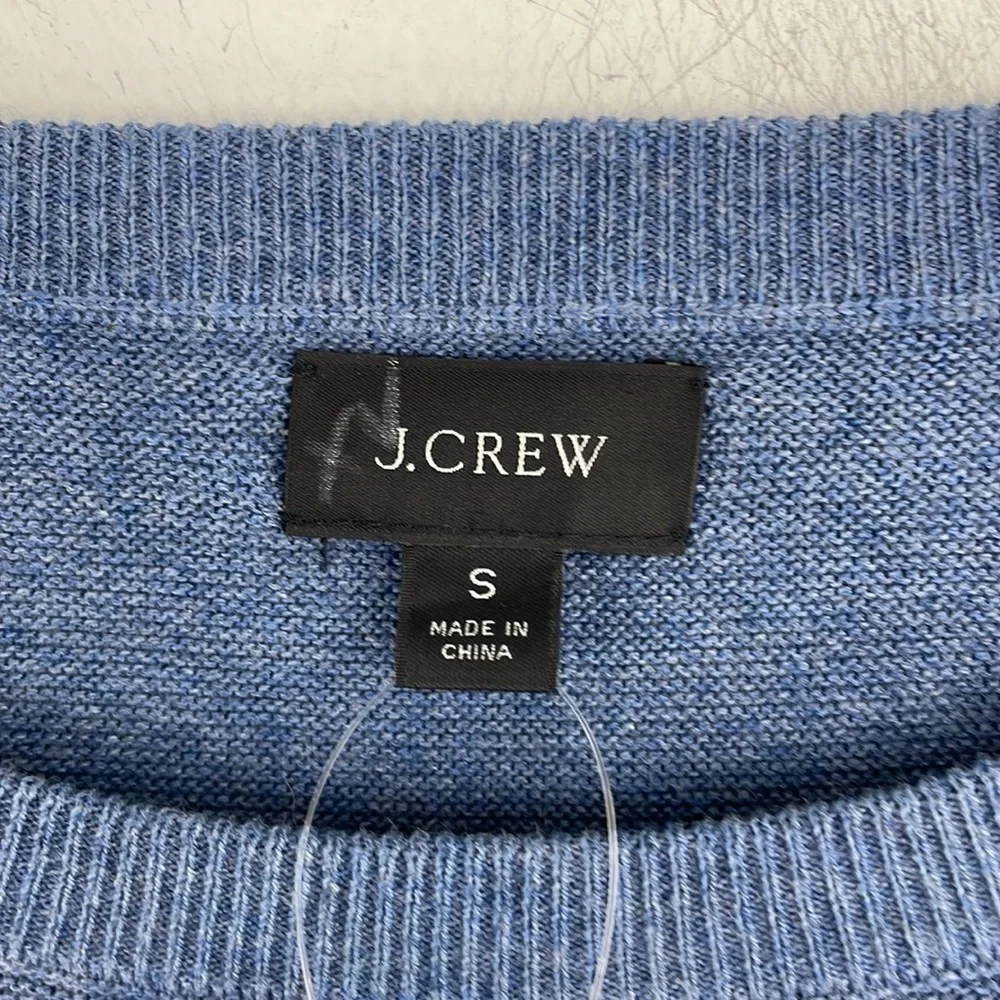 J.Crew Mens‎ Cotton Crewneck Sweater Blue H6060 Small NWT